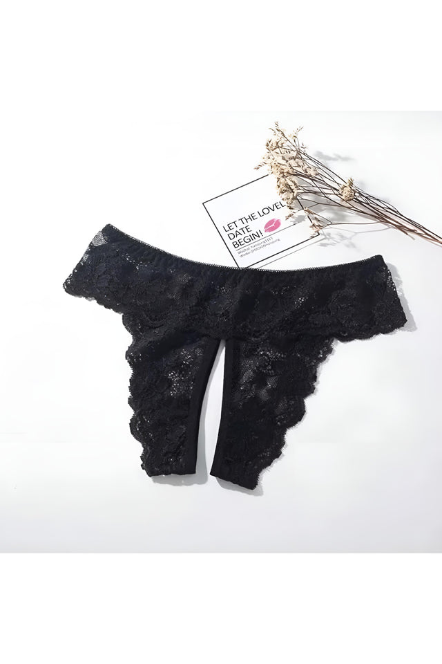 Kadın Siyah Özel Bölgesi Açık Şık Tasarım Boxer Külot - Fancy&Dancy