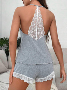 Kadın Bordo Renk Dantelli Pijama Takımı